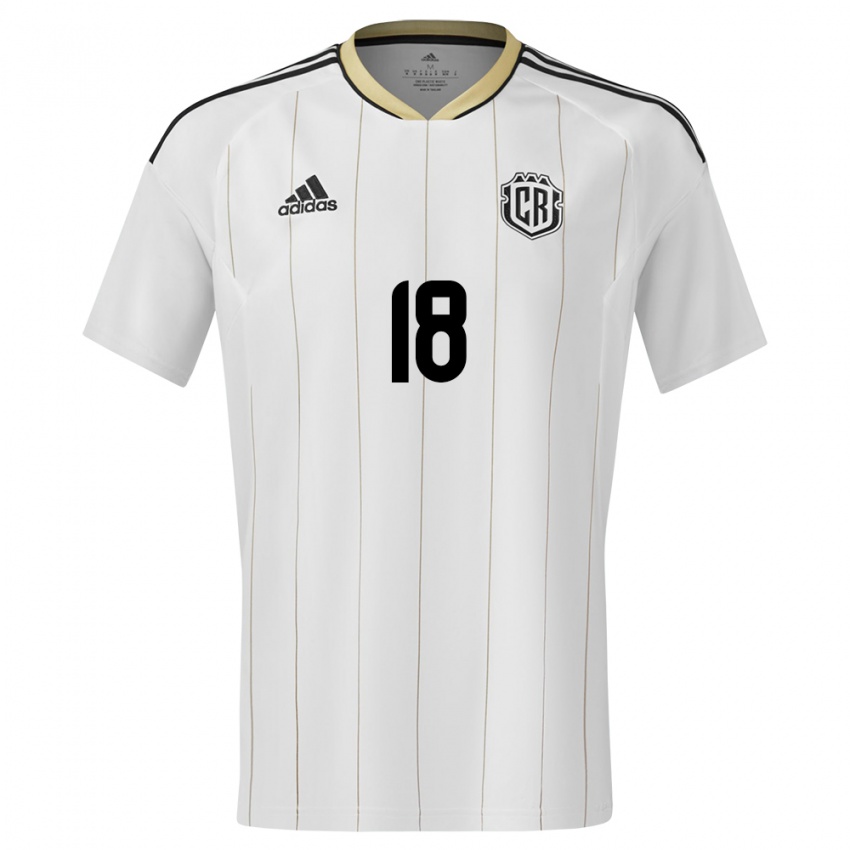 Heren Costa Rica Bayron Mora #18 Wit Uitshirt Uittenue 24-26 T-Shirt