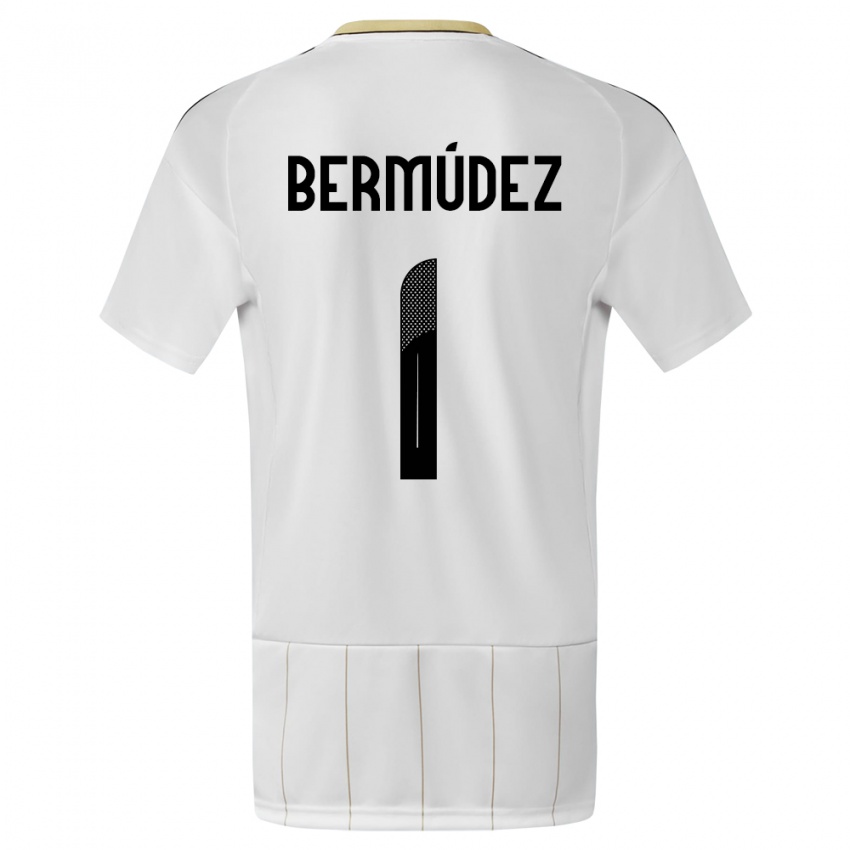 Heren Costa Rica Noelia Bermudez #1 Wit Uitshirt Uittenue 24-26 T-Shirt