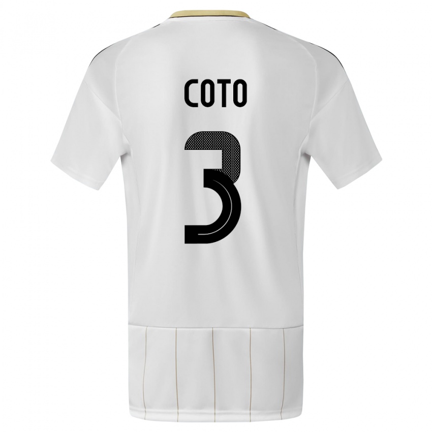Heren Costa Rica Maria Coto #3 Wit Uitshirt Uittenue 24-26 T-Shirt