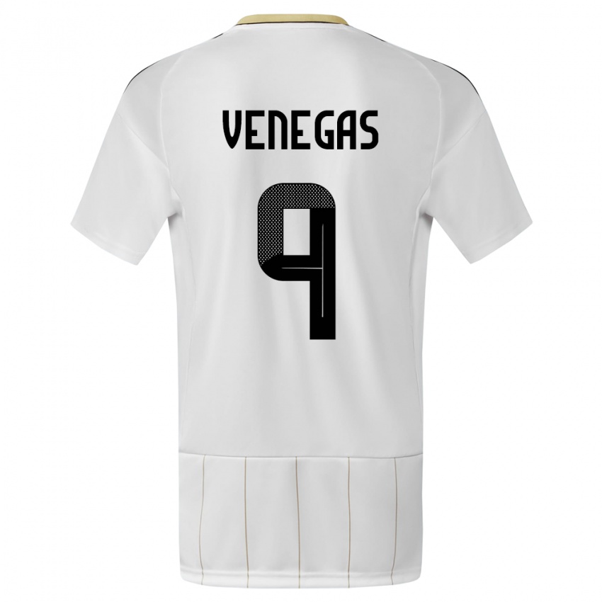 Heren Costa Rica Carolina Venegas #9 Wit Uitshirt Uittenue 24-26 T-Shirt