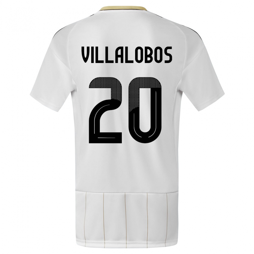 Heren Costa Rica Fabiola Villalobos #20 Wit Uitshirt Uittenue 24-26 T-Shirt