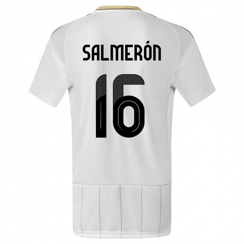 Heren Costa Rica Andrey Salmeron #16 Wit Uitshirt Uittenue 24-26 T-Shirt