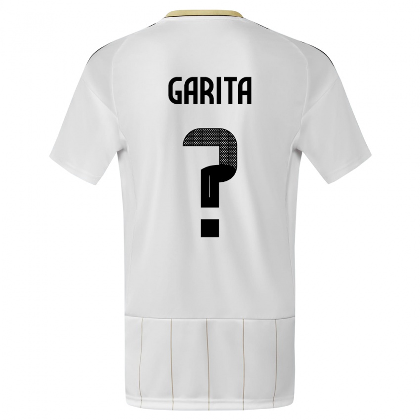 Heren Costa Rica Emmanuel Garita #0 Wit Uitshirt Uittenue 24-26 T-Shirt