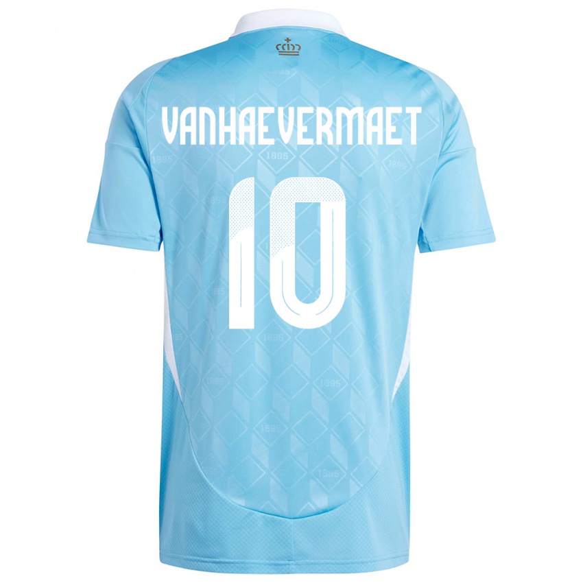 Heren België Justine Vanhaevermaet #10 Blauw Uitshirt Uittenue 24-26 T-Shirt