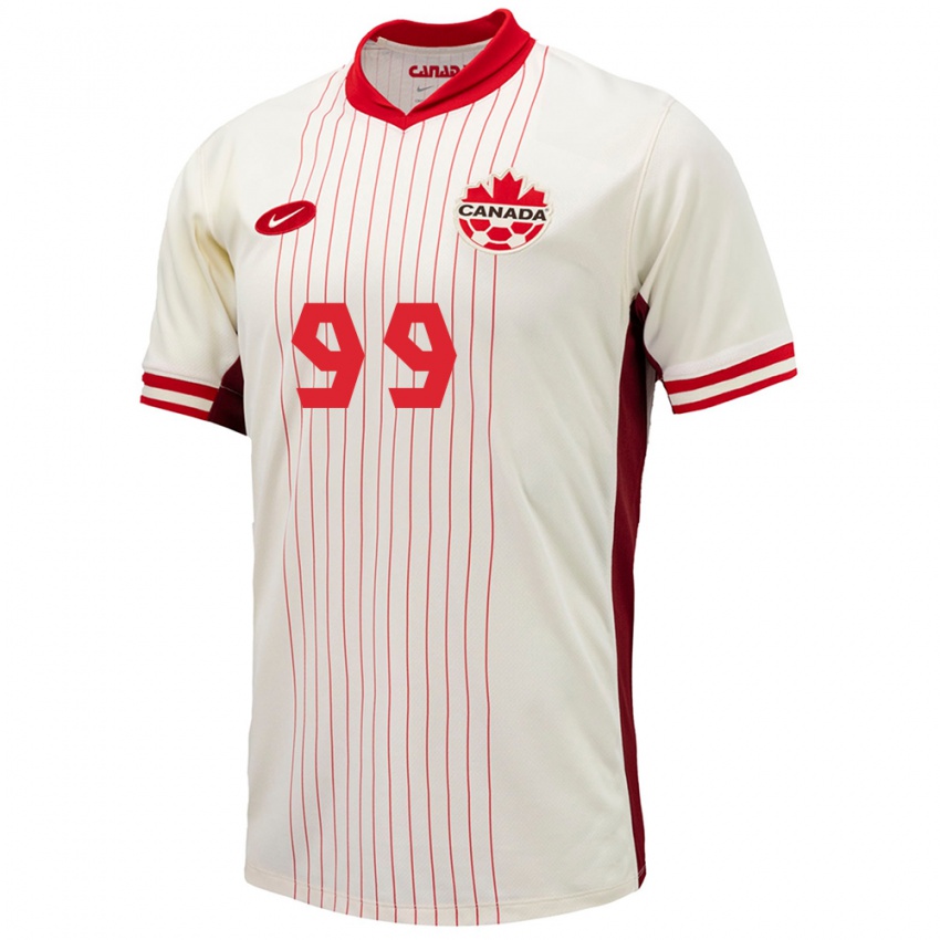 Heren Canada Jeneva Hernandez Gray #99 Wit Uitshirt Uittenue 24-26 T-Shirt