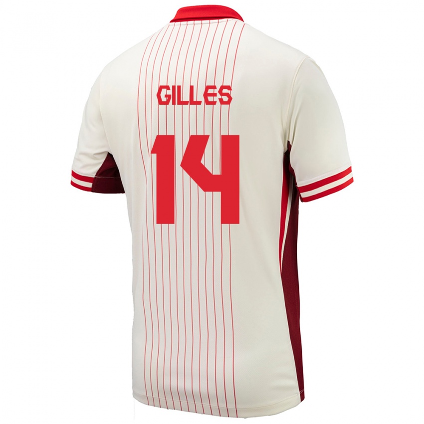 Heren Canada Vanessa Gilles #14 Wit Uitshirt Uittenue 24-26 T-Shirt