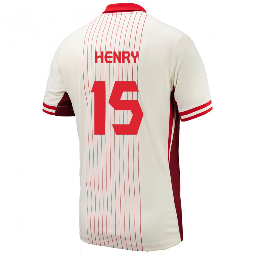 Heren Canada Doneil Henry #15 Wit Uitshirt Uittenue 24-26 T-Shirt