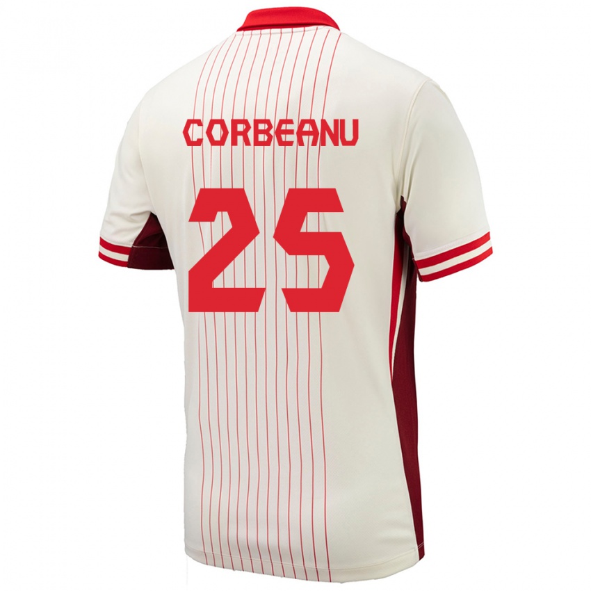 Heren Canada Theo Corbeanu #25 Wit Uitshirt Uittenue 24-26 T-Shirt