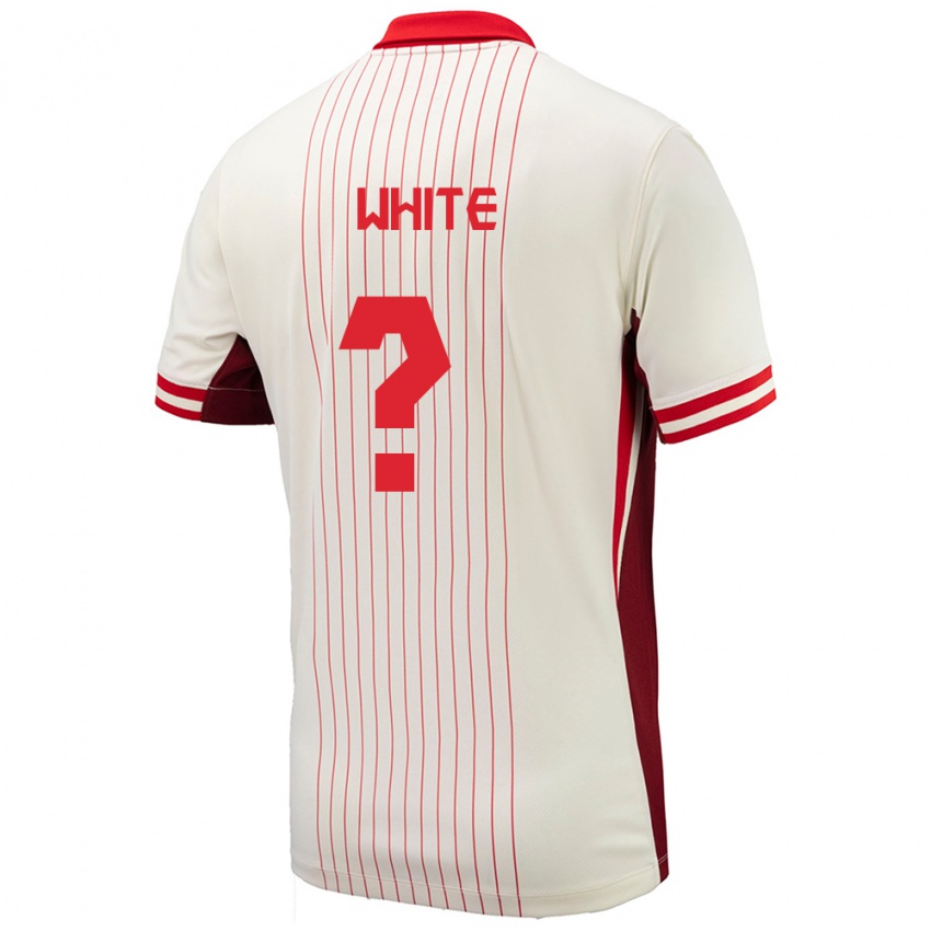 Heren Canada Eric White #0 Wit Uitshirt Uittenue 24-26 T-Shirt