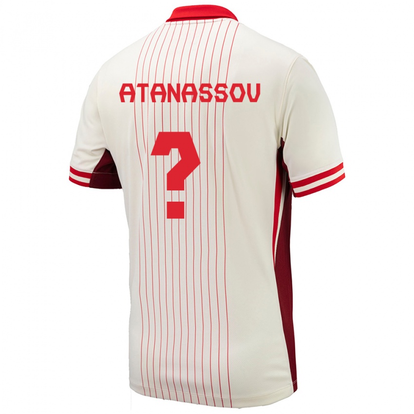 Heren Canada Georgi Atanassov #0 Wit Uitshirt Uittenue 24-26 T-Shirt
