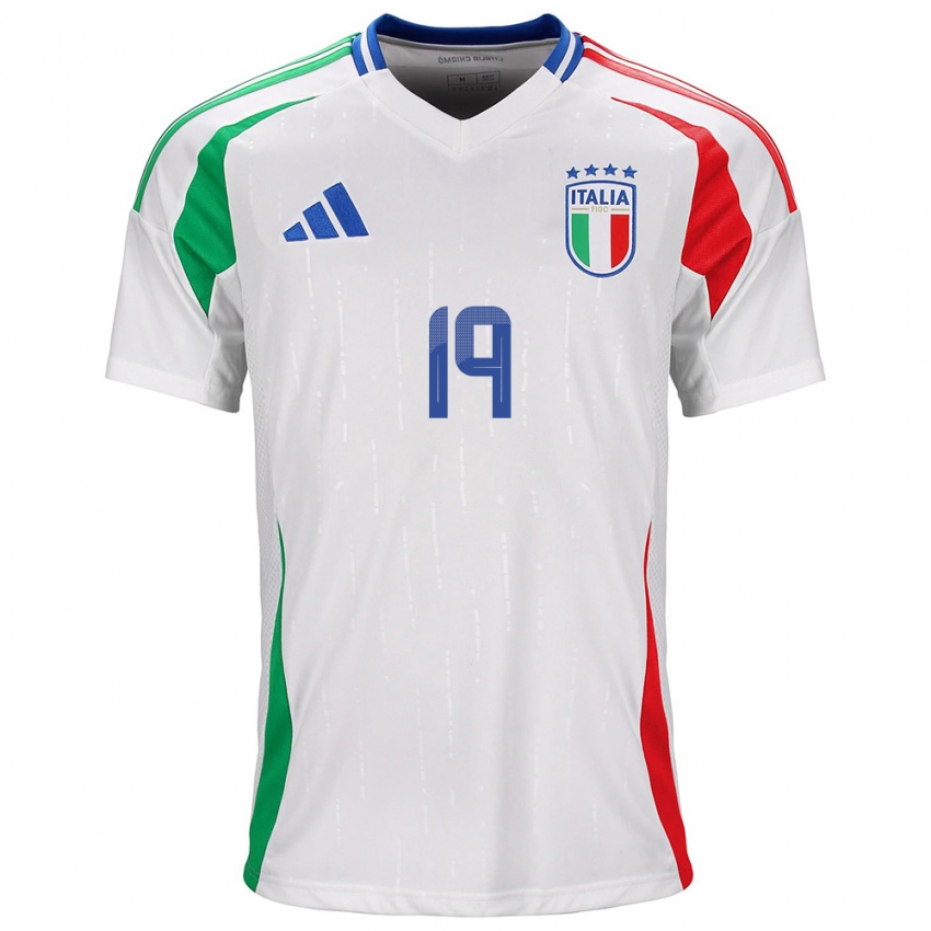 Heren Italië Martina Lenzini #19 Wit Uitshirt Uittenue 24-26 T-Shirt