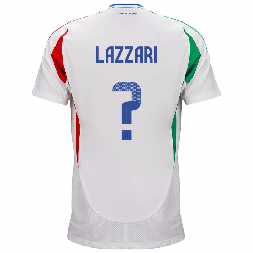 Heren Italië Manuel Lazzari #0 Wit Uitshirt Uittenue 24-26 T-Shirt