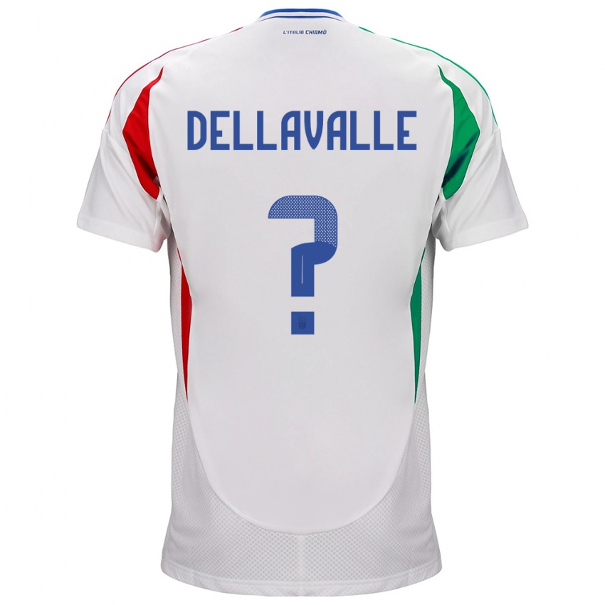 Heren Italië Alessandro Dellavalle #0 Wit Uitshirt Uittenue 24-26 T-Shirt