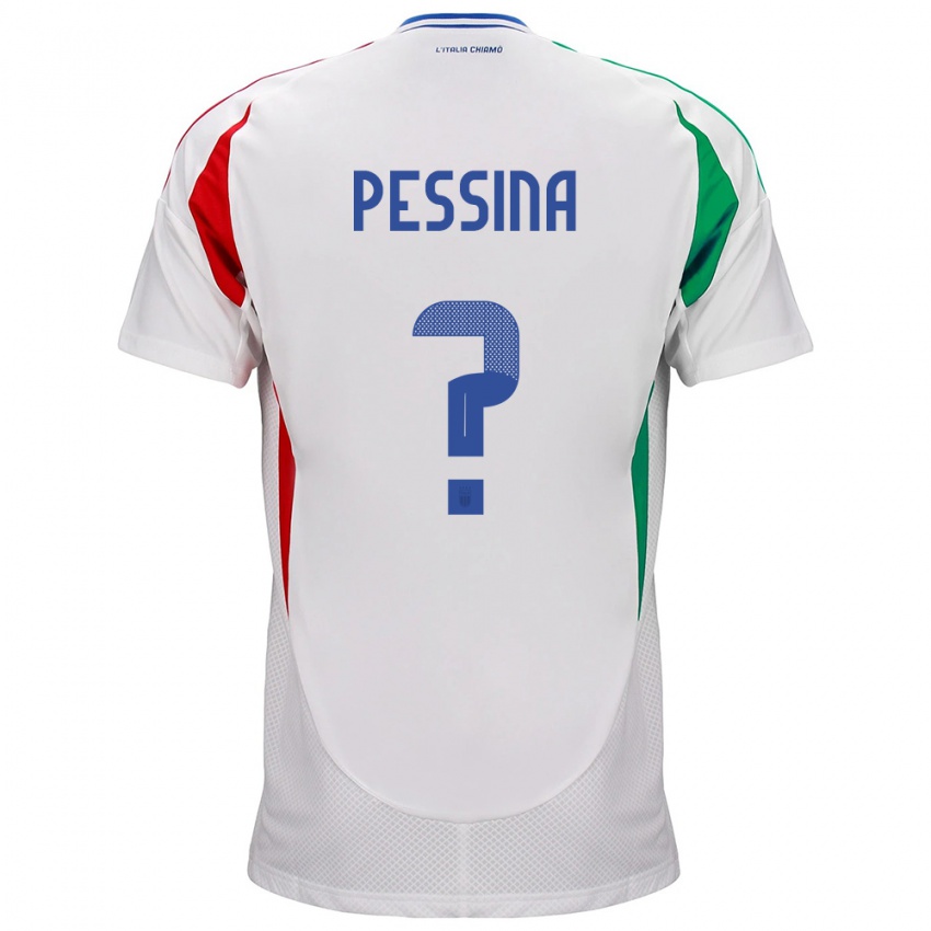 Heren Italië Massimo Pessina #0 Wit Uitshirt Uittenue 24-26 T-Shirt