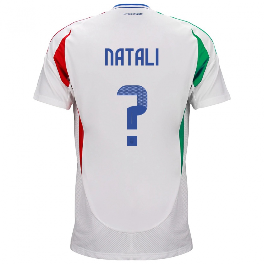 Heren Italië Andrea Natali #0 Wit Uitshirt Uittenue 24-26 T-Shirt