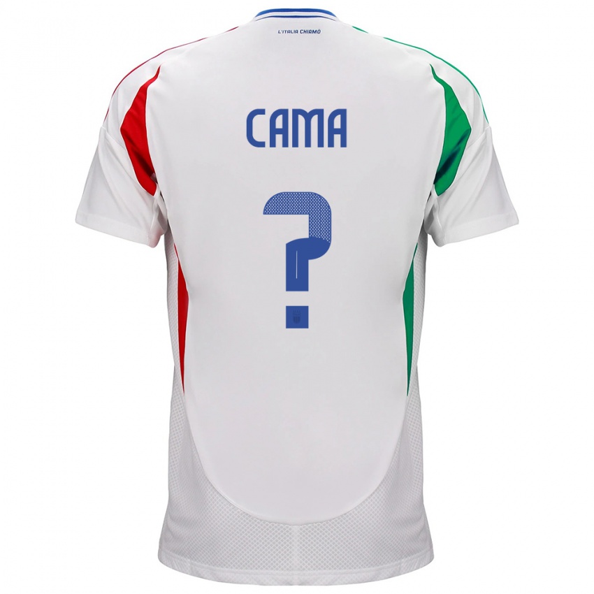 Heren Italië Cristian Cama #0 Wit Uitshirt Uittenue 24-26 T-Shirt