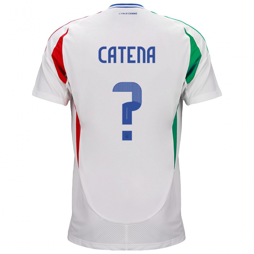 Heren Italië Michela Catena #0 Wit Uitshirt Uittenue 24-26 T-Shirt