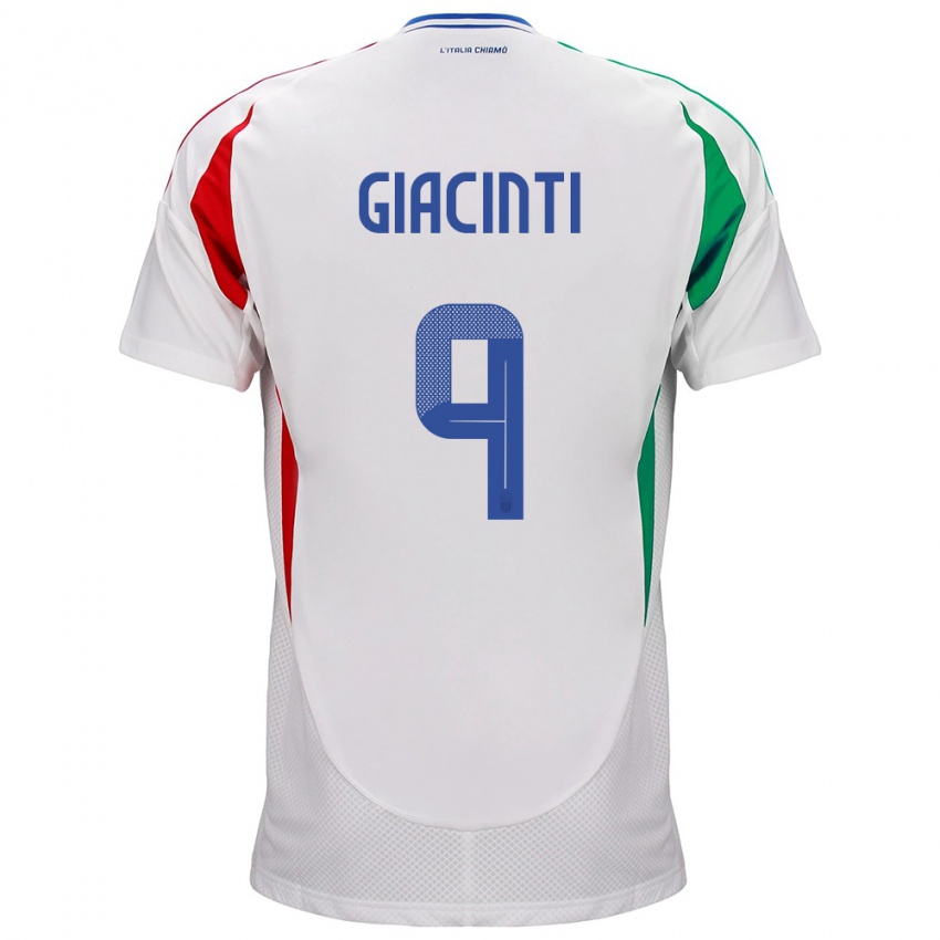 Heren Italië Valentina Giacinti #9 Wit Uitshirt Uittenue 24-26 T-Shirt