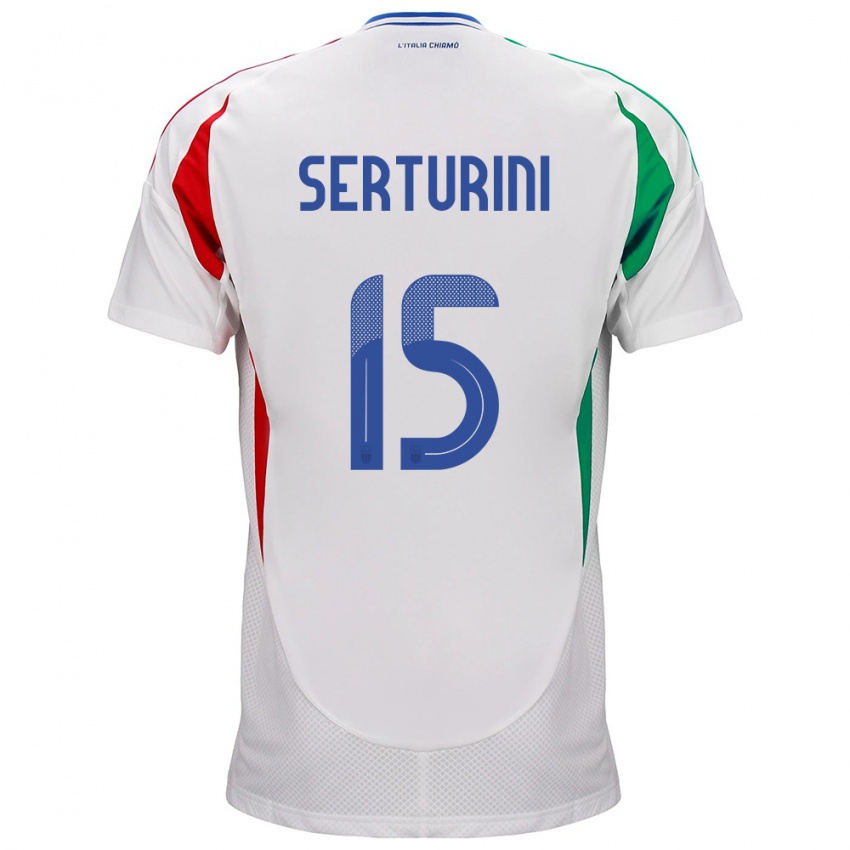 Heren Italië Annamaria Serturini #15 Wit Uitshirt Uittenue 24-26 T-Shirt