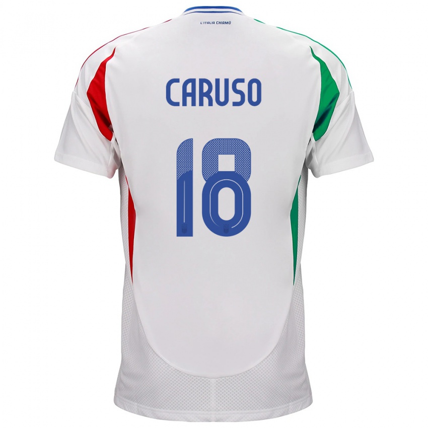 Heren Italië Arianna Caruso #18 Wit Uitshirt Uittenue 24-26 T-Shirt