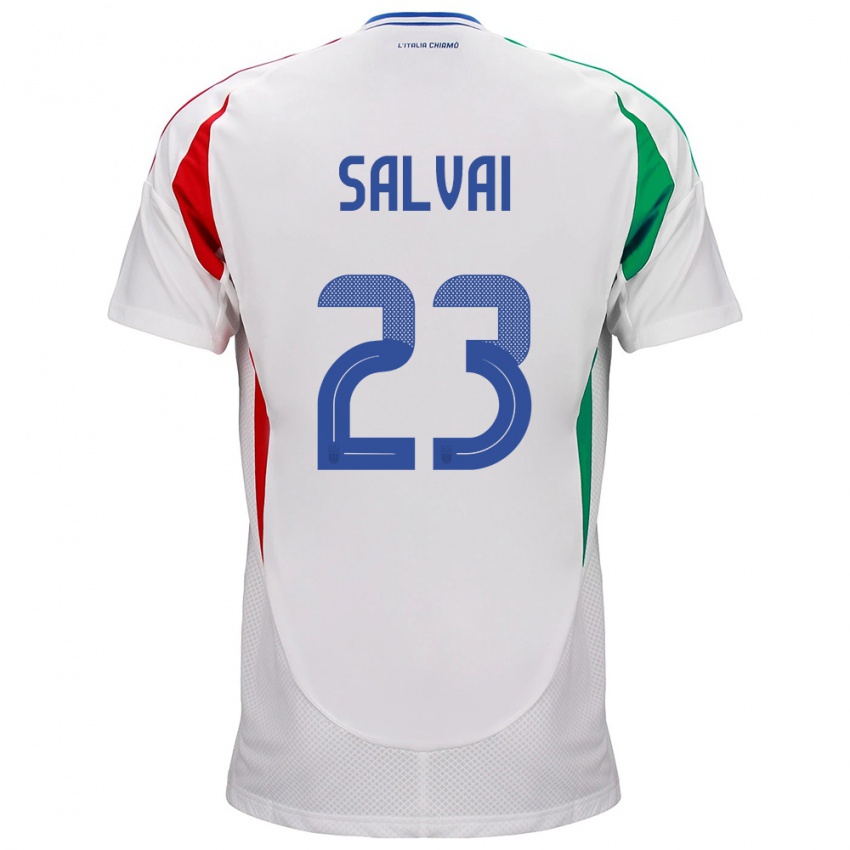 Heren Italië Cecilia Salvai #23 Wit Uitshirt Uittenue 24-26 T-Shirt