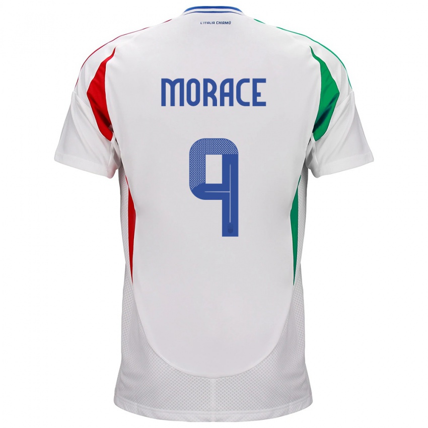 Heren Italië Carolina Morace #9 Wit Uitshirt Uittenue 24-26 T-Shirt