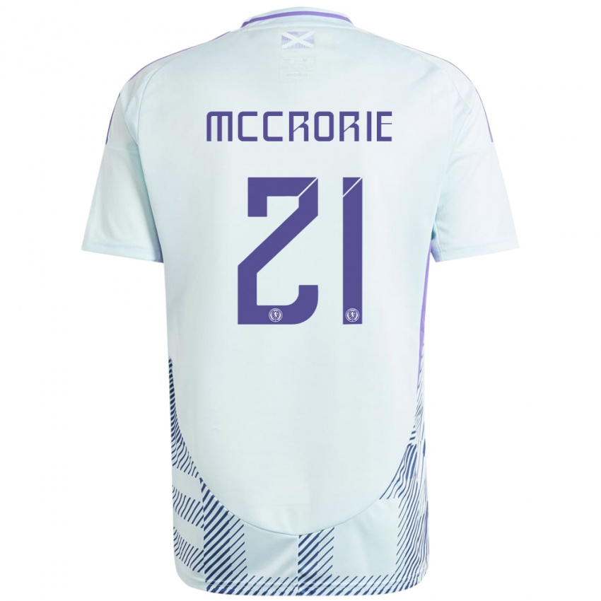 Heren Schotland Robby Mccrorie #21 Licht Mintblauw Uitshirt Uittenue 24-26 T-Shirt