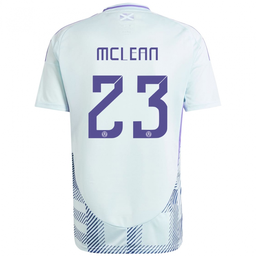 Heren Schotland Kenny Mclean #23 Licht Mintblauw Uitshirt Uittenue 24-26 T-Shirt