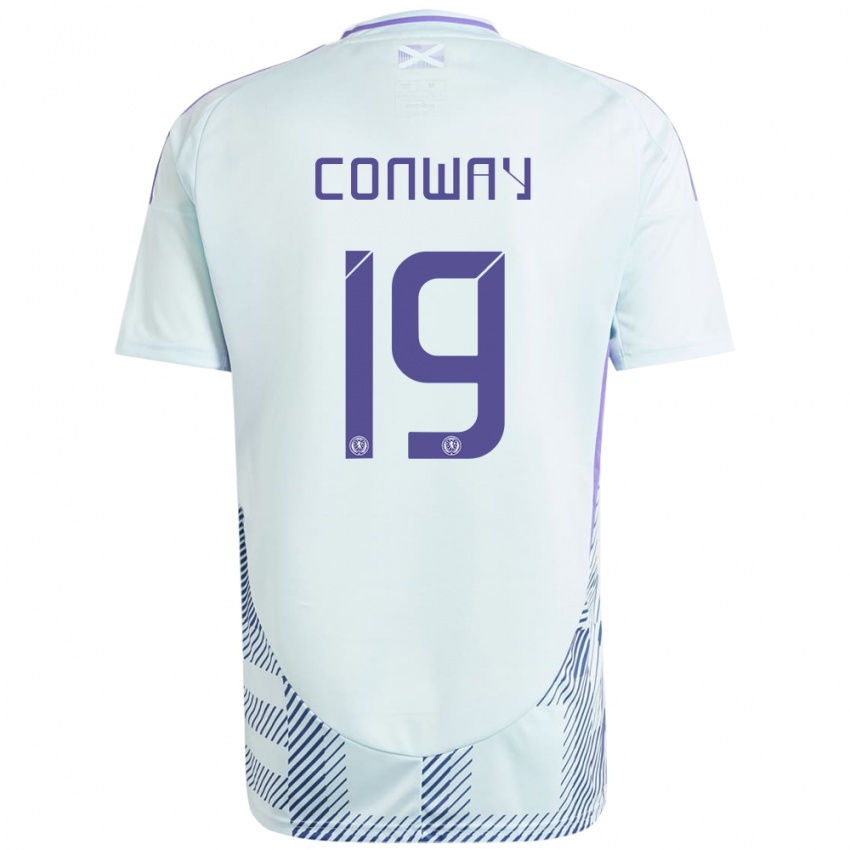 Heren Schotland Tommy Conway #19 Licht Mintblauw Uitshirt Uittenue 24-26 T-Shirt