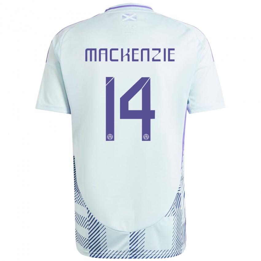 Heren Schotland Magnus Mackenzie #14 Licht Mintblauw Uitshirt Uittenue 24-26 T-Shirt