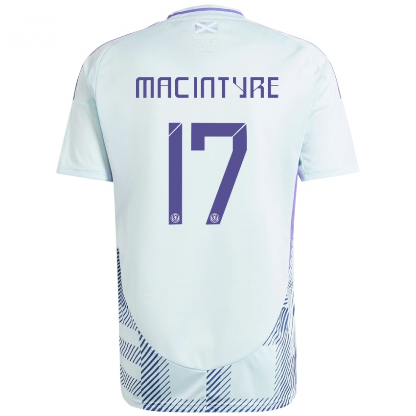 Heren Schotland Jacob Macintyre #17 Licht Mintblauw Uitshirt Uittenue 24-26 T-Shirt