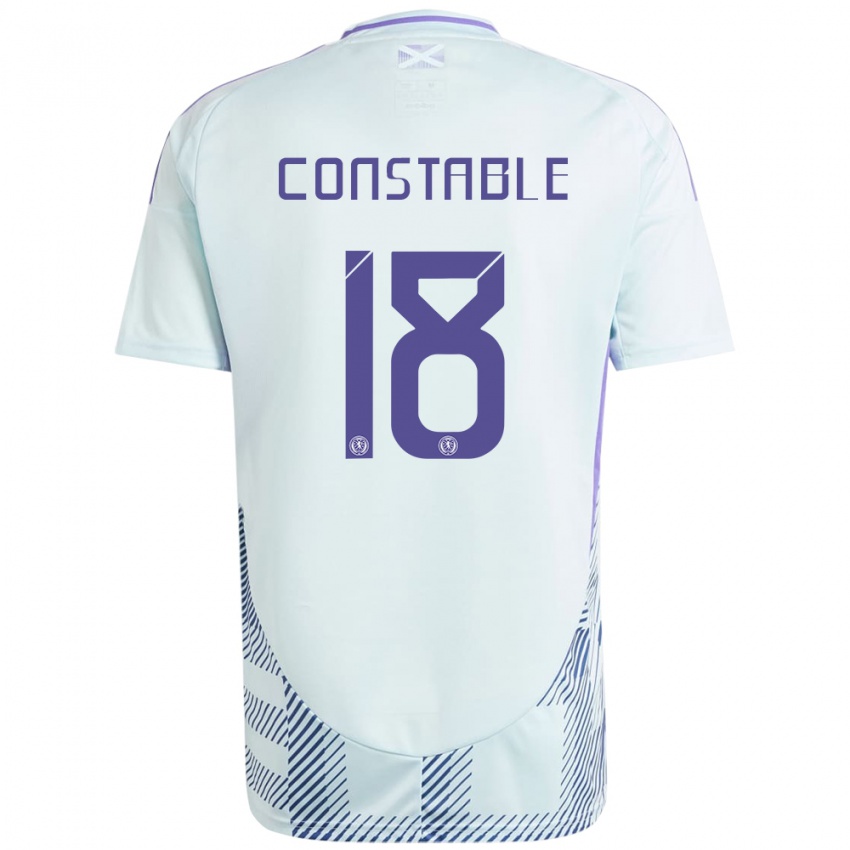 Heren Schotland Scott Constable #18 Licht Mintblauw Uitshirt Uittenue 24-26 T-Shirt