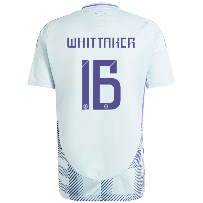 Heren Schotland Rory Whittaker #16 Licht Mintblauw Uitshirt Uittenue 24-26 T-Shirt