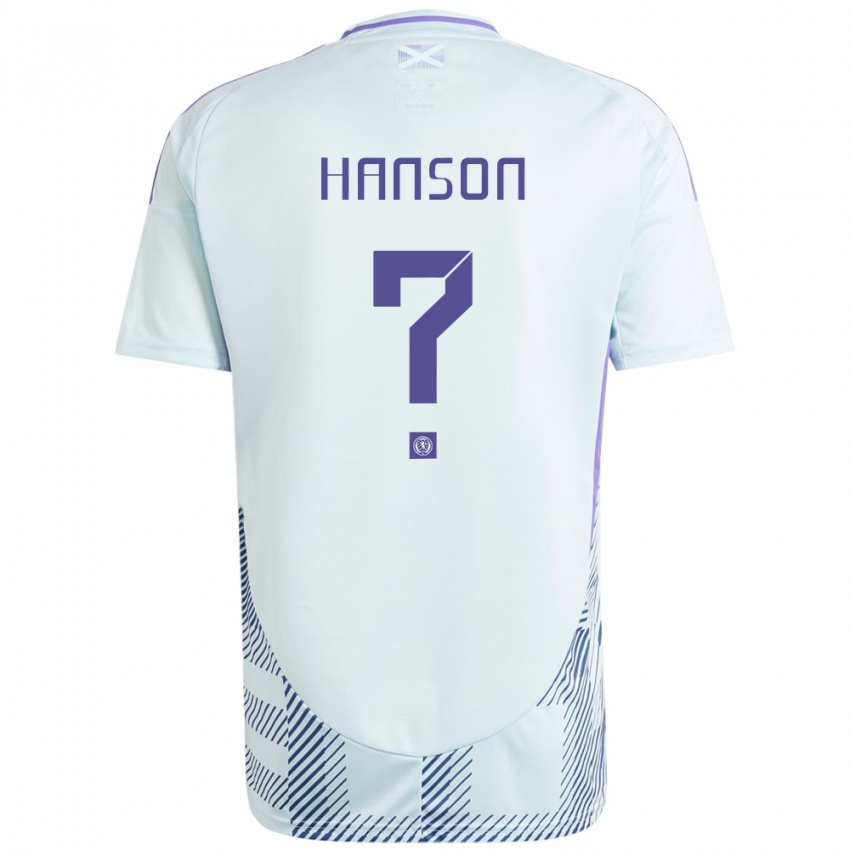 Heren Schotland Kirsty Hanson #0 Licht Mintblauw Uitshirt Uittenue 24-26 T-Shirt