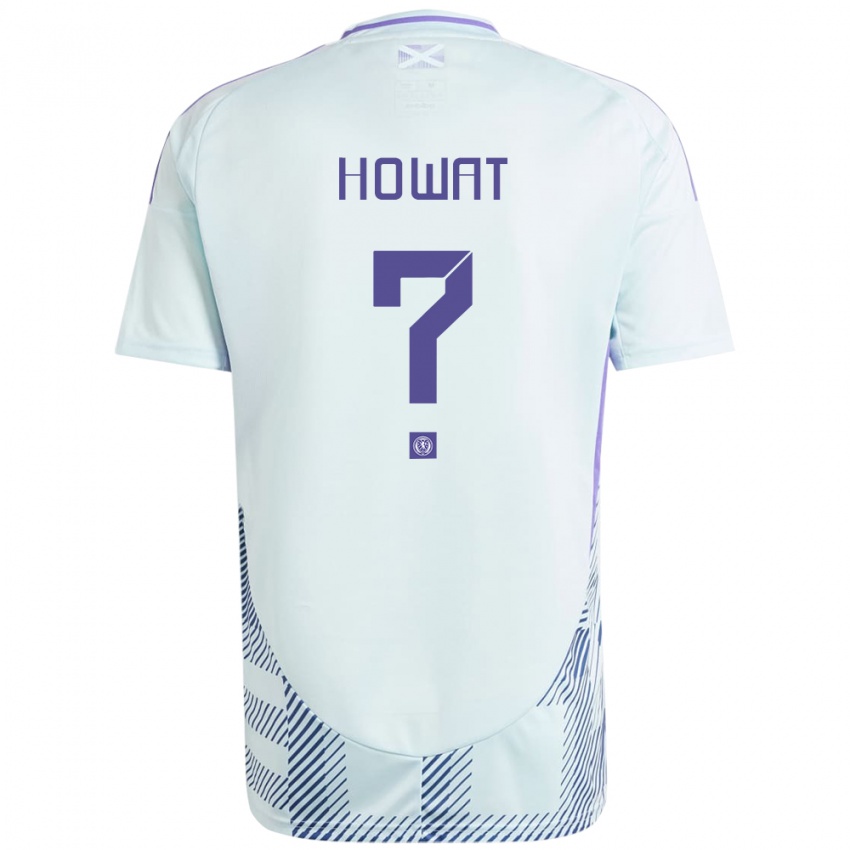 Heren Schotland Kirsty Howat #0 Licht Mintblauw Uitshirt Uittenue 24-26 T-Shirt