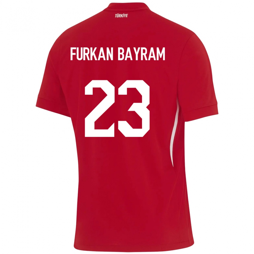 Heren Turkije Mert Furkan Bayram #23 Rood Uitshirt Uittenue 24-26 T-Shirt