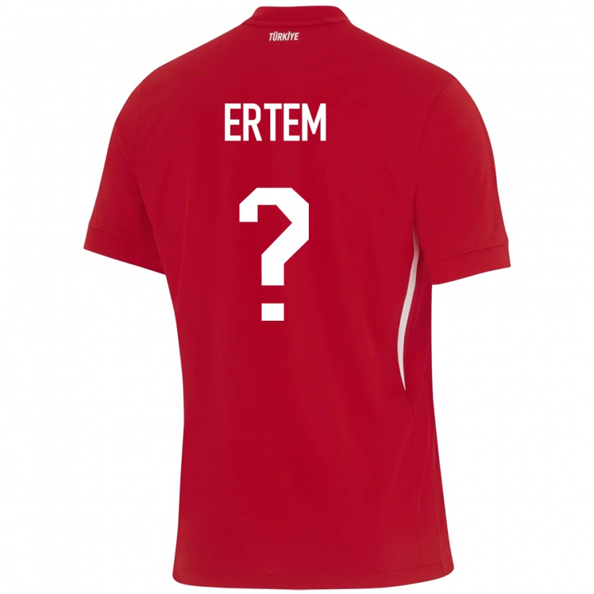 Heren Turkije Oğuzhan Ertem #0 Rood Uitshirt Uittenue 24-26 T-Shirt