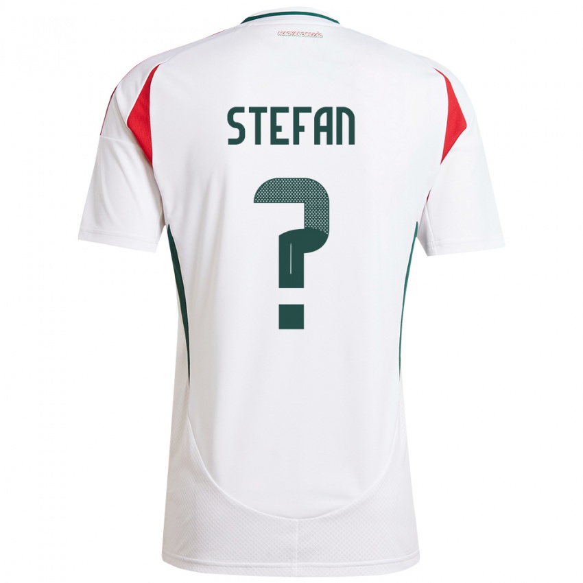 Heren Hongarije Raúl Stefan #0 Wit Uitshirt Uittenue 24-26 T-Shirt