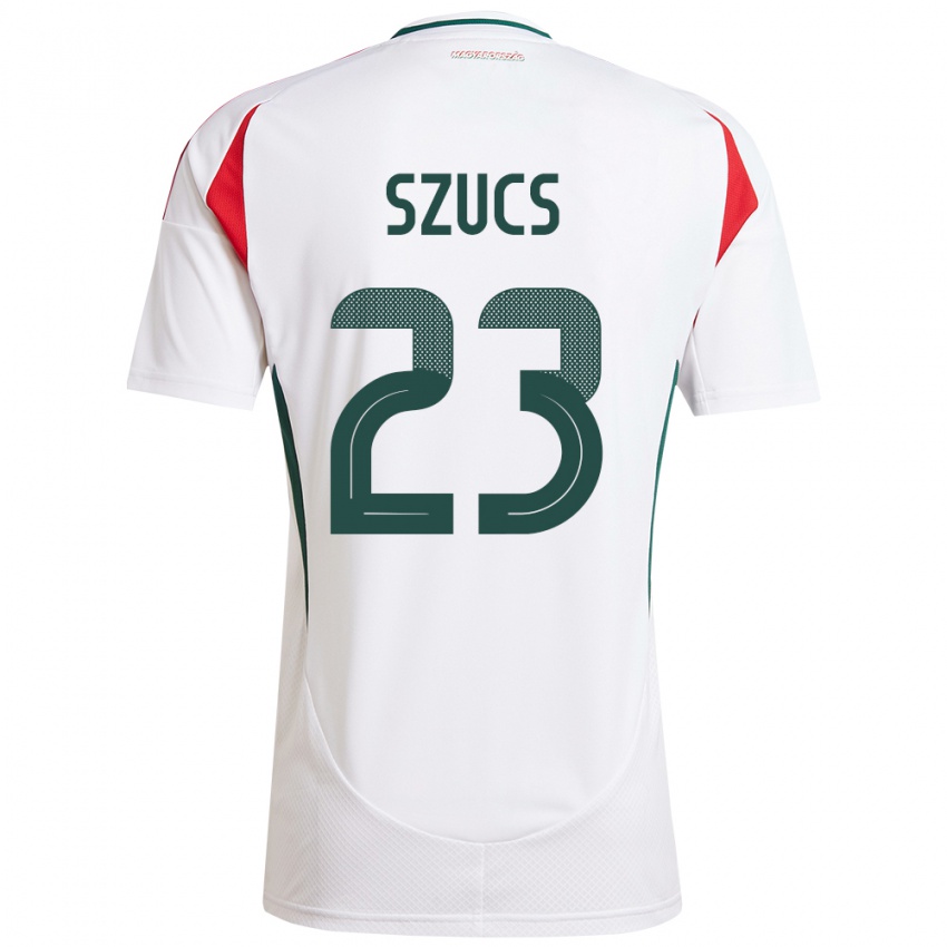 Heren Hongarije Tamás Szűcs #23 Wit Uitshirt Uittenue 24-26 T-Shirt