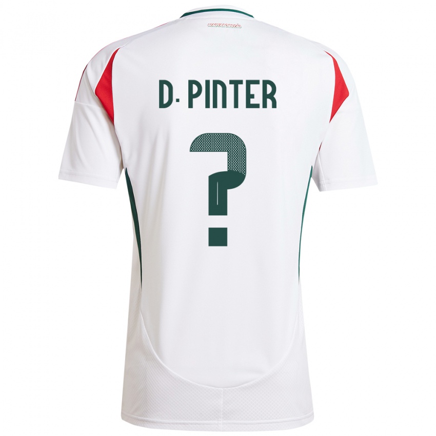 Heren Hongarije Daniel Pinter #0 Wit Uitshirt Uittenue 24-26 T-Shirt