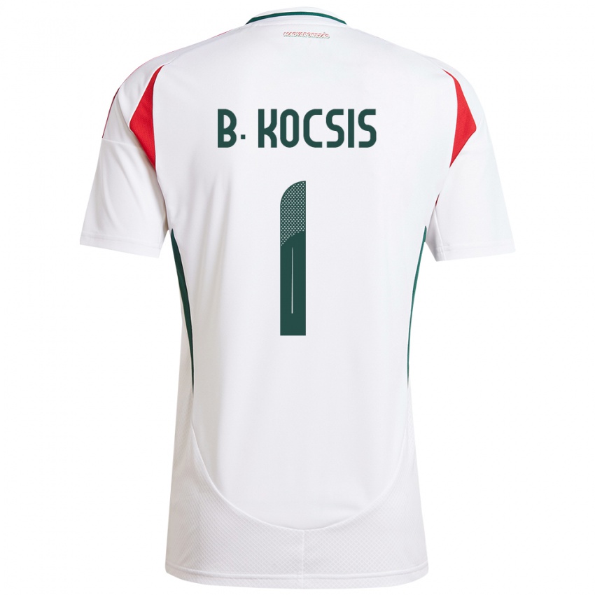 Heren Hongarije Botond Kocsis #1 Wit Uitshirt Uittenue 24-26 T-Shirt