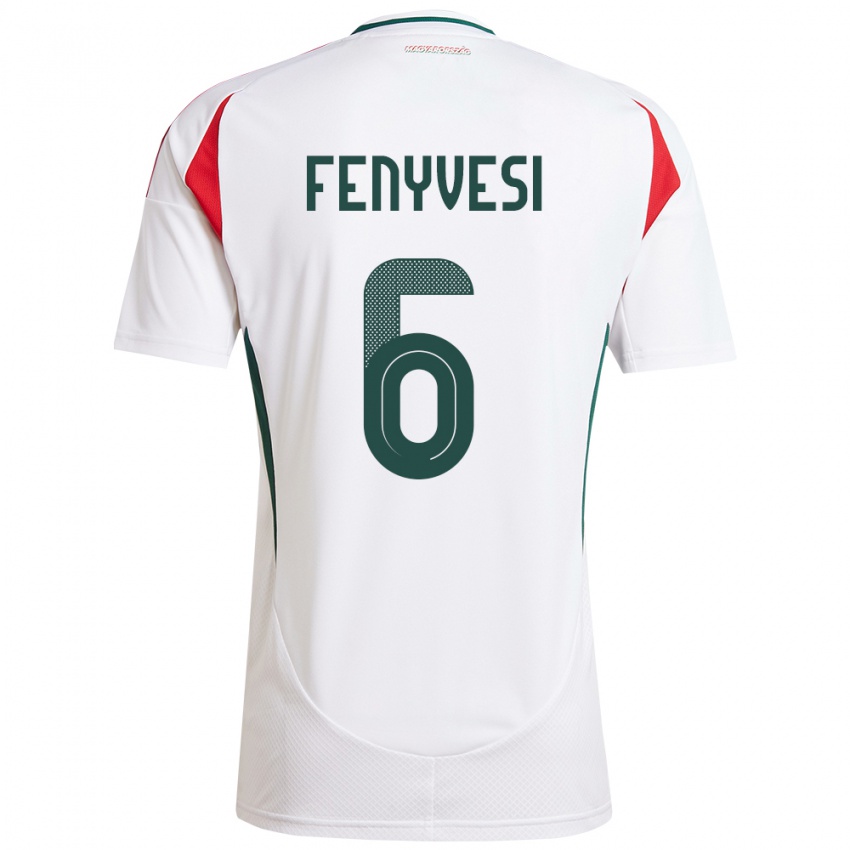 Heren Hongarije Evelin Fenyvesi #6 Wit Uitshirt Uittenue 24-26 T-Shirt