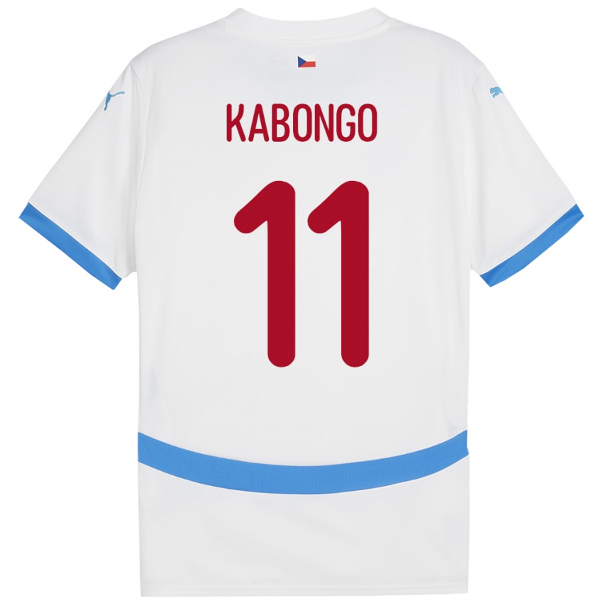 Heren Tsjechië Christophe Kabongo #11 Wit Uitshirt Uittenue 24-26 T-Shirt