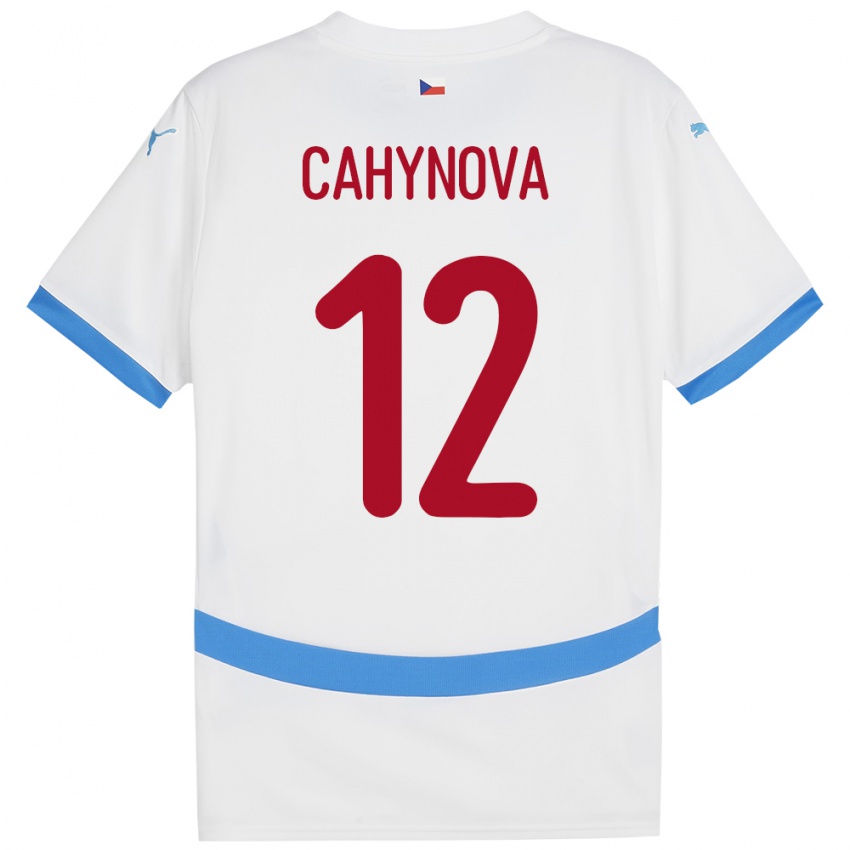 Heren Tsjechië Klára Cahynová #12 Wit Uitshirt Uittenue 24-26 T-Shirt