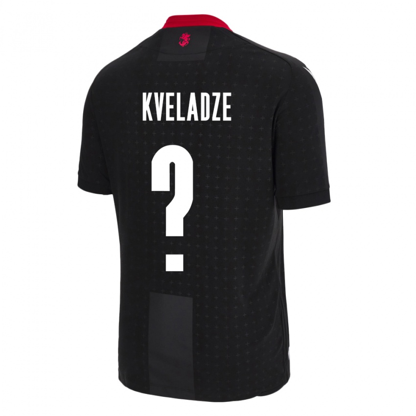 Heren Georgia Giorgi Kveladze #0 Zwart Uitshirt Uittenue 24-26 T-Shirt