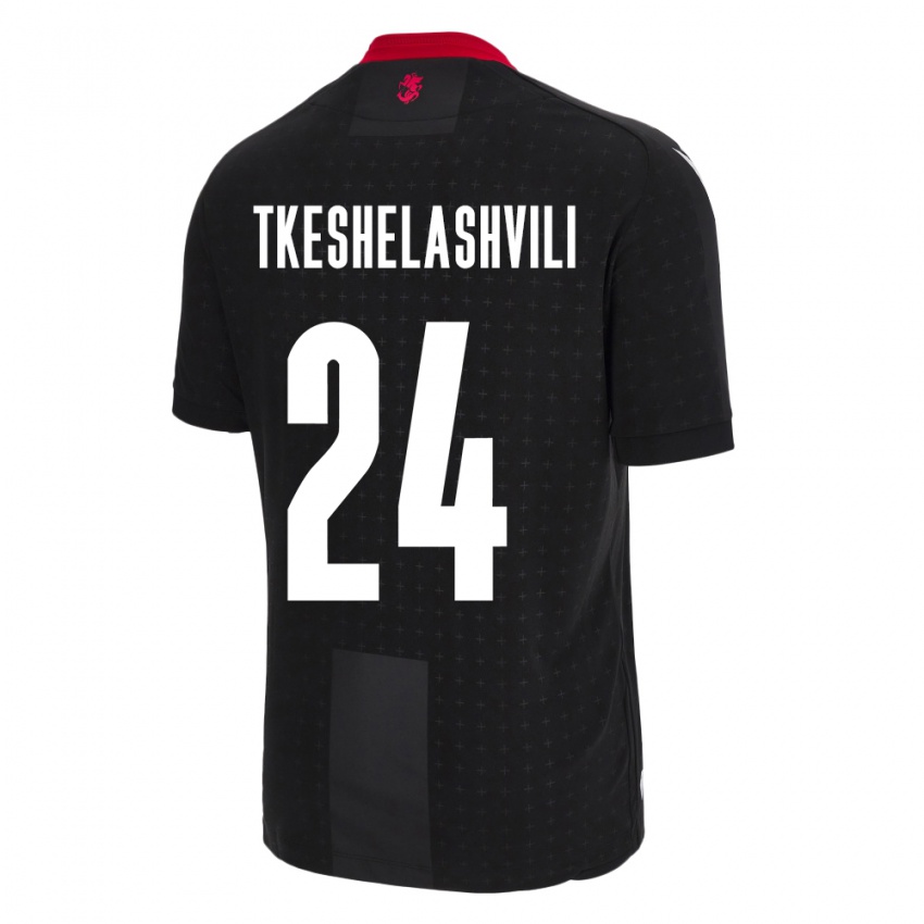 Heren Georgia Amiran Tkeshelashvili #24 Zwart Uitshirt Uittenue 24-26 T-Shirt