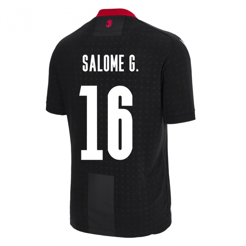 Heren Georgia Salome Gasviani #16 Zwart Uitshirt Uittenue 24-26 T-Shirt