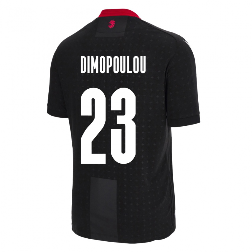 Heren Georgia Salomi Dimopoulou #23 Zwart Uitshirt Uittenue 24-26 T-Shirt