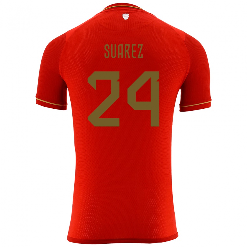 Heren Bolivia Marcelo Suárez #24 Rood Uitshirt Uittenue 24-26 T-Shirt