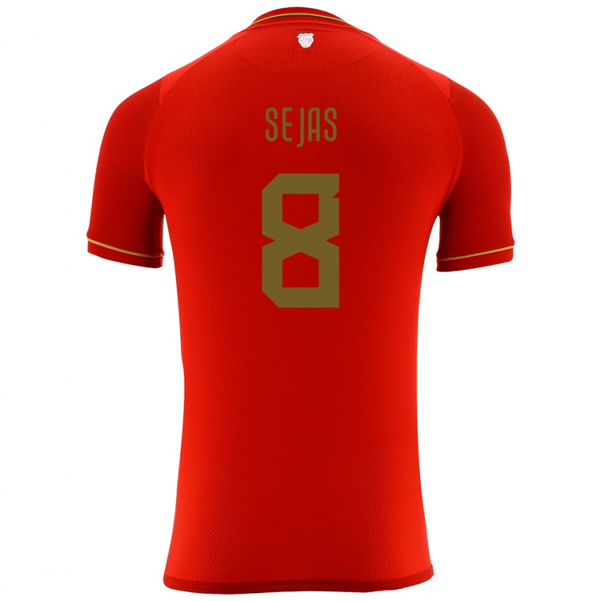 Heren Bolivia Carlos Sejas #8 Rood Uitshirt Uittenue 24-26 T-Shirt